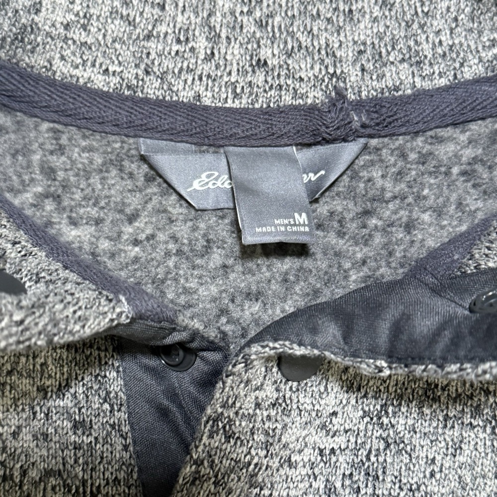 Eddie Bauer Men's Medium Snap-Front Radiator Fleece Sweater Charcoal‎ - Picture 4 of 7
